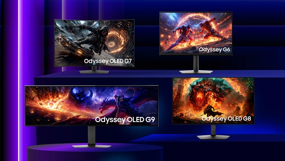 삼성전자 공식 이미지에 배치된 2027년형 오디세이 OLED G9·G8·G7과 오디세이 G6